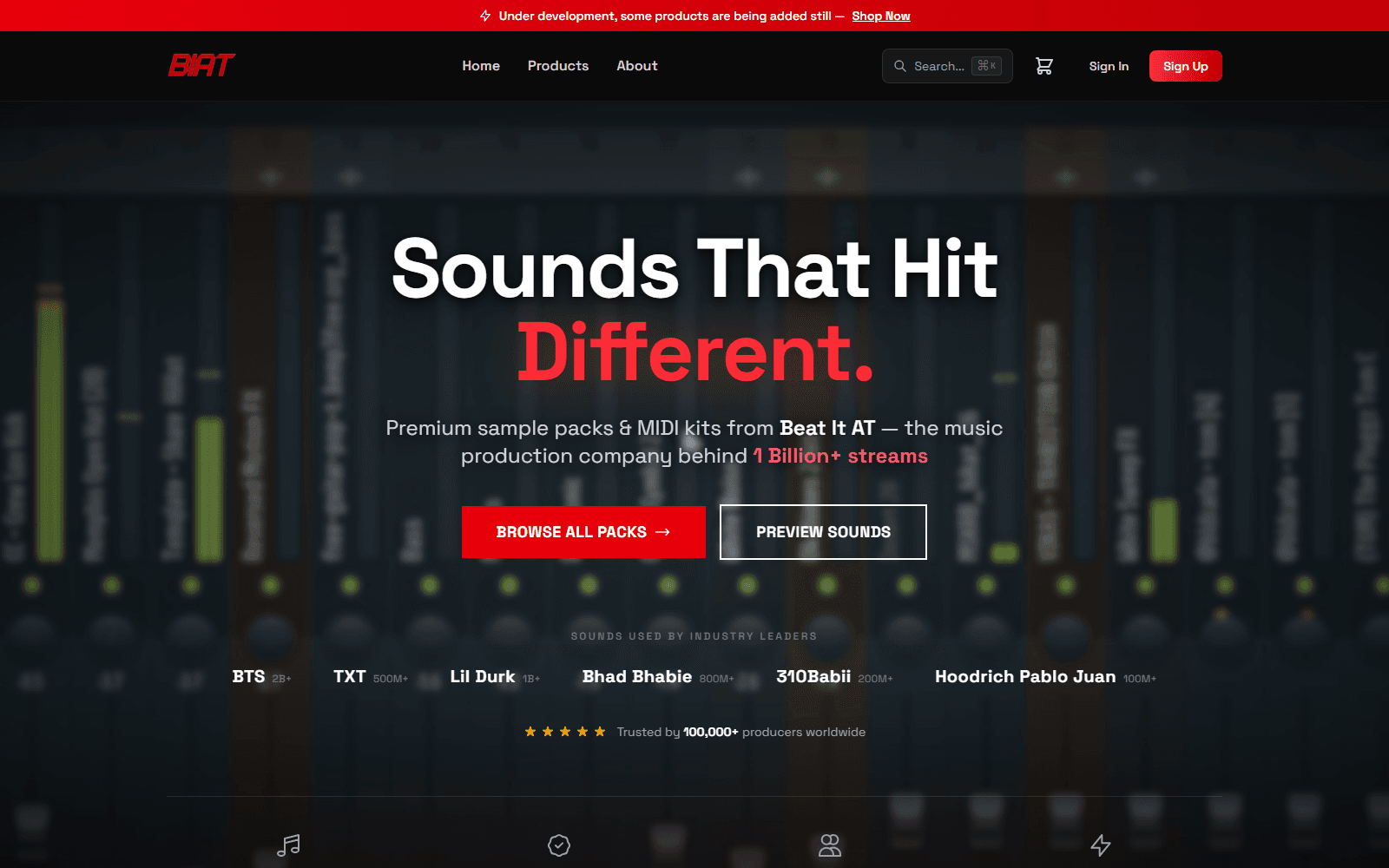 Beatitat website homepage